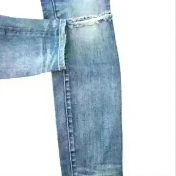 Madewell Womens Distressed High Rise Skinny Stretch Jeans Blue Size 25 - Picture 4 of 6